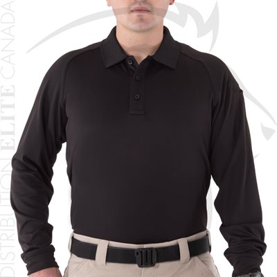 FIRST TACTICAL MEN PERFORMANCE LONG SLEEVE POLO - BLACK - LG