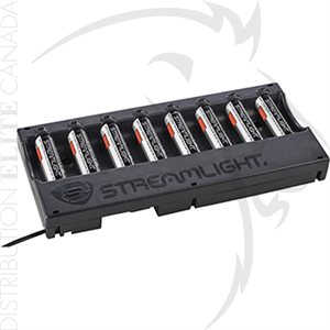 STREAMLIGHT 8-UNIT 18650 BATTERY CHARGER A / PILES- 12V DC