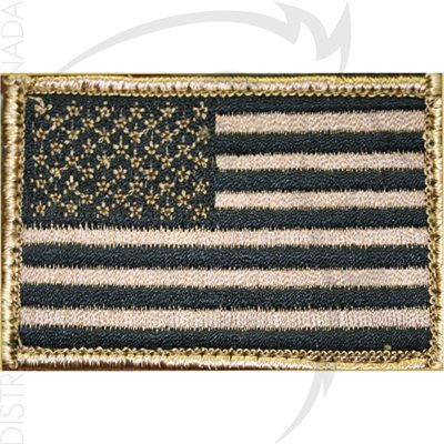 BLACKHAWK PATCH - AMERICAN FLAG TAN / NOIR (APPROX 2X3in)