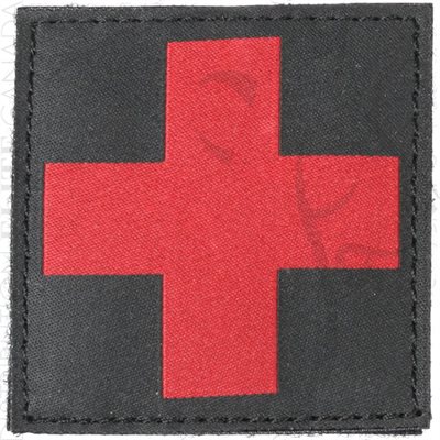 BLACKHAWK RED CROSS MEDIC ID PATCH BLACK