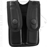 DRAGON SKIN SIG 9MM DOUBLE MAG LEATHER POUCH - POLY BELT ATT