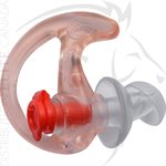 SUREFIRE DOUBLE FLANGED FILTERED EARPLUGS - MD - CLEAR