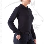 FIRST TACTICAL FEMME POLO COTON MANCHE LONGUE - MARINE - XS