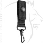 HI-TEC KEY RING LEATHER HOLDER W / BLACK METAL CLIP - CLOSED