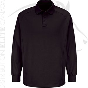 HORACE SMALL NEW DIMENSION LONG SLEEVE POLO - BLACK - XS