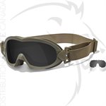 WILEY X NERVE APEL GOGGLE GREY / CLEAR / TAN FRAME