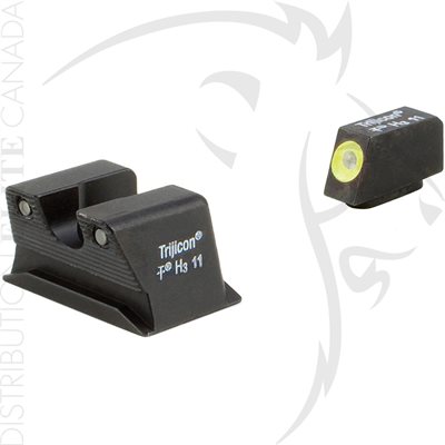 TRIJICON HD NIGHT SIGHTS - WALTHER PPS / PPX - YELLOW FRONT